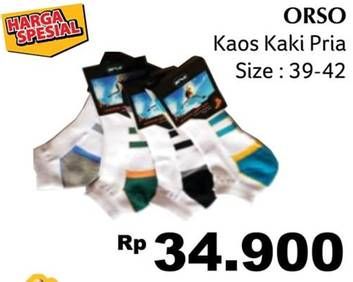 Promo Harga ORSO Kaos Kaki Men Casual Sock  - Giant