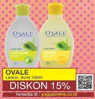 Promo Harga OVALE Facial Lotion Lemon, Anti Acne 100 ml - Yogya