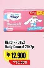 Promo Harga Hers Protex Daily Comfort Wing 23, 5cm 22 pcs - Alfamart