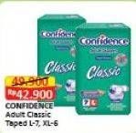 Promo Harga CONFIDENCE Adult Diapers Classic L7, XL6  - Alfamart
