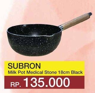 Promo Harga SUBRON Milk Pot Medical Stone 18cm Black  - Yogya