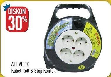 Promo Harga VETTO Kabel Roll/Stop Kontak  - Hypermart