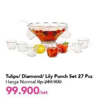 Promo Harga Punch Set Tulips, Diamond, Lily 27 pcs - Carrefour