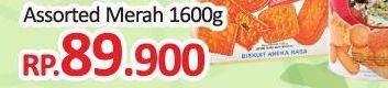 Promo Harga KHONG GUAN Assorted Biscuit Red Persegi 1600 gr - Yogya