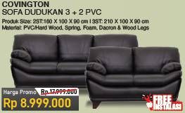 Promo Harga COVINGTON Sofa 2 + 3 Dudukan Berbahan PVC  - COURTS