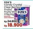 Promo Harga Foxs Crystal Candy Berries, Fruits, Fruity Mints 180 gr - Indomaret