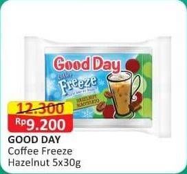 Promo Harga Good Day Coffee Freeze Hazelnut Macchiato per 5 sachet 30 gr - Alfamart