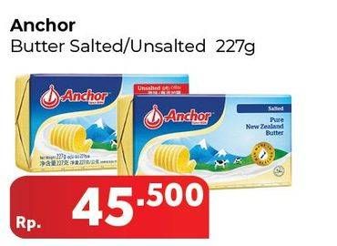 Promo Harga ANCHOR Butter Salted, Unsalted 227 gr - Carrefour