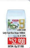 Promo Harga LION STAR Lefy Rectangular SL-8 per 12 pcs 1000 ml - Hypermart
