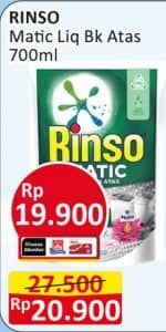 Promo Harga Rinso Detergent Matic Liquid Top Load 700 ml - Alfamart