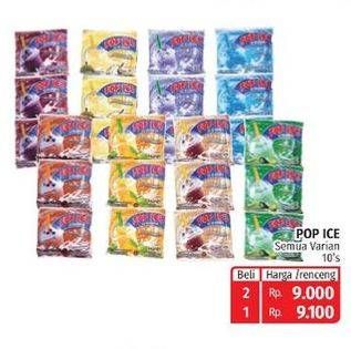 Promo Harga POP ICE Juice All Variants per 10 sachet 25 gr - Lotte Grosir