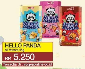 Promo Harga MEIJI HELLO PANDA Biscuit All Variants 45 gr - Yogya