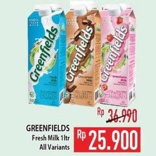 Promo Harga Greenfields Fresh Milk All Variants 1000 ml - Hypermart