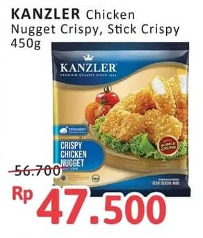 Promo Harga Kanzler Chicken Nugget Crispy, Stick Crispy 450 gr - Alfamidi