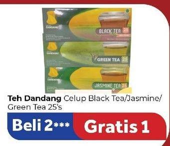 Promo Harga Dandang Teh Celup Black Tea, Jasmine Tea, Green Tea per 25 pcs 2 gr - Carrefour