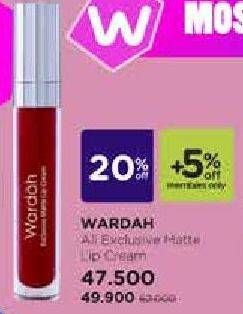 Promo Harga WARDAH Exclusive Matte Lip Cream  - Watsons