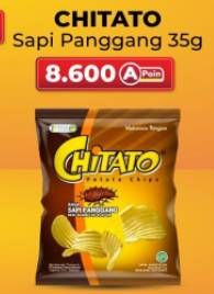 Promo Harga Chitato Snack Potato Chips Sapi Panggang Beef Barbeque 35 gr - Alfamidi