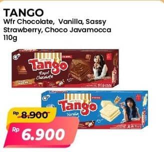 Promo Harga Tango Wafer Chocolate, Javamocca, Strawberry Jam, Vanilla Milk 110 gr - Alfamart