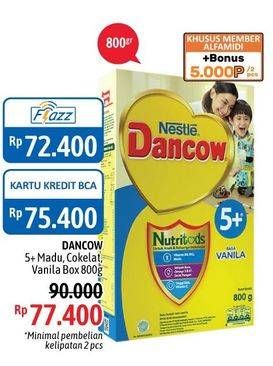 Promo Harga DANCOW Nutritods 5+ Madu, Cokelat, Vanila 800 gr - Alfamidi