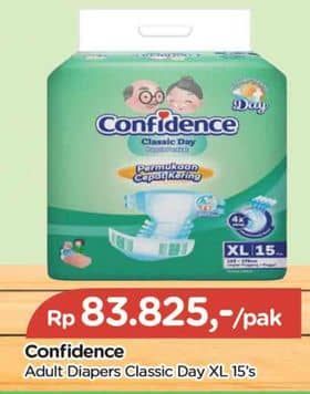 Promo Harga Confidence Adult Diapers Classic Day XL15 15 pcs - TIP TOP