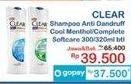 Promo Harga CLEAR Shampoo Complete Soft Care, Ice Cool Menthol 300 ml - Indomaret