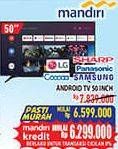 Promo Harga Sharp/LG/Panasonic/Coocaa/Samsung LED Android 50 Inci  - Hypermart