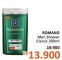 Promo Harga ROMANO Men Shower Classic 200 ml - Alfamidi