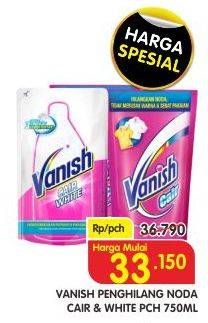 Promo Harga VANISH Penghilang Noda Cair Pink, White 750 ml - Superindo