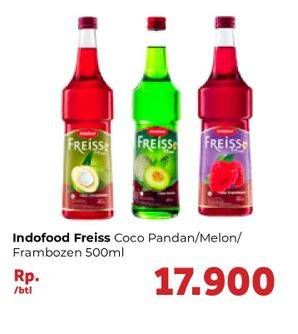 Promo Harga FREISS Syrup Melon, Cocopandan, Frambozen 500 ml - Carrefour