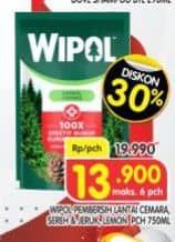 Promo Harga Wipol Karbol Wangi Cemara, Sereh Jeruk, Lemon 750 ml - Superindo