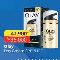 Promo Harga Olay Total Effects 7 in 1 Anti Ageing Day Cream Normal SPF 15, Gentle SPF 15 12 gr - Alfamart