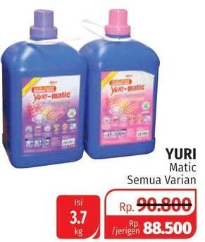 Promo Harga YURI MATIC Detergent Liquid Lavender, Floral 3700 gr - Lotte Grosir