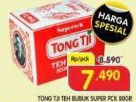 Promo Harga Tong Tji Teh Bubuk Super 80 gr - Superindo