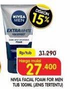 Promo Harga NIVEA MEN Facial Foam 100 ml - Superindo