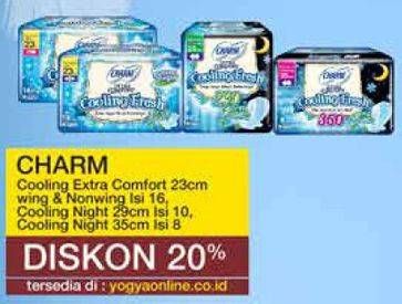 Promo Harga Charm Extra Comfort Cooling Fresh NonWing 23cm, Wing 23cm, Wing 29cm, Wing 35cm 8 pcs - Yogya