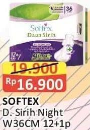 Promo Harga Softex Daun Sirih 36cm 13 pcs - Alfamart