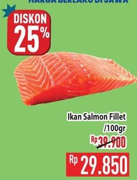 Promo Harga Salmon Fillet per 100 gr - Hypermart