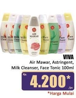 Promo Harga Viva Air Mawar, Astringent, Milk Cleanser, Face Tonic 100ml   - Hari Hari