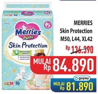 Promo Harga Merries Pants Skin Protection XL42, L44, M50 42 pcs - Hypermart