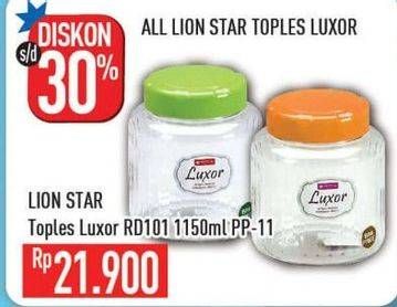 Promo Harga LION STAR Toples Luxor 1500 ml - Hypermart