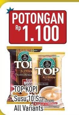 Promo Harga Top Coffee Kopi All Variants per 10 sachet - Hypermart