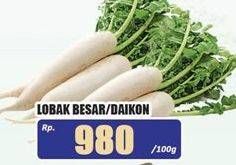 Promo Harga Lobak Besar Daikon per 100 gr - Hari Hari