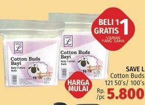 Promo Harga SAVE L Cotton Buds Baby  - LotteMart