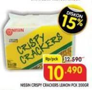 Promo Harga Nissin Crispy Crackers Lemon 200 gr - Superindo