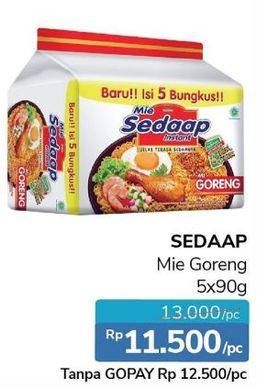 Promo Harga SEDAAP Mie Goreng per 5 pcs 90 gr - Alfamidi