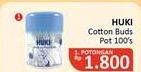 Promo Harga Huki Cotton Buds 100 pcs - Alfamidi