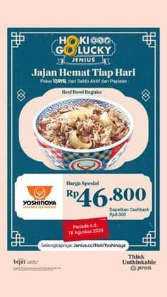 Promo Harga Hoki Go Lucky  - Yoshinoya