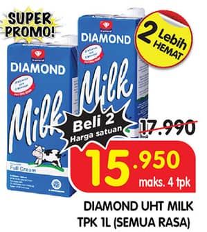 Promo Harga Diamond Milk UHT All Variants 1000 ml - Superindo