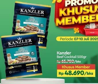 Promo Harga Kanzler Cocktail Beef 500 gr - TIP TOP