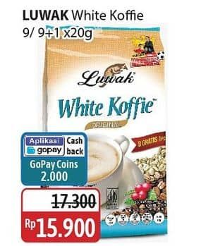 Promo Harga Luwak White Koffie 9/10 Sachet  - Alfamidi